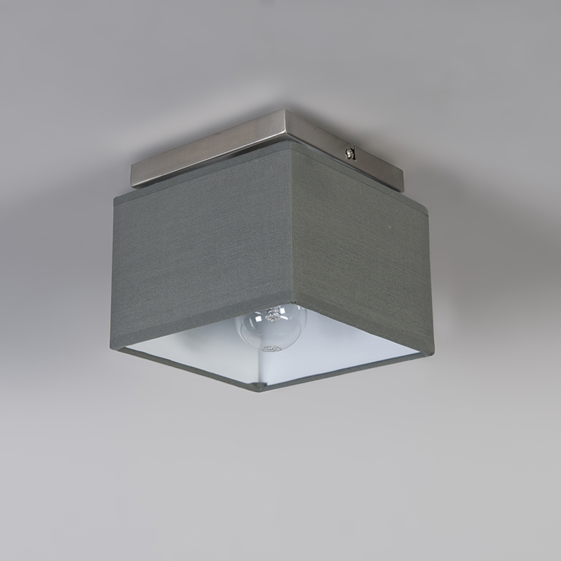 Modern Ceiling Light Steel with Grey Shade - VT