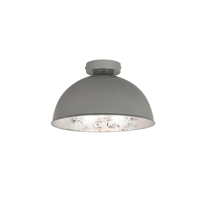 Plafondlamp grijs met zilver 30 cm - Magna Basic