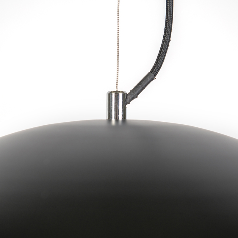 lampe à suspension industrielle noire avec or 50 cm - magna eglip