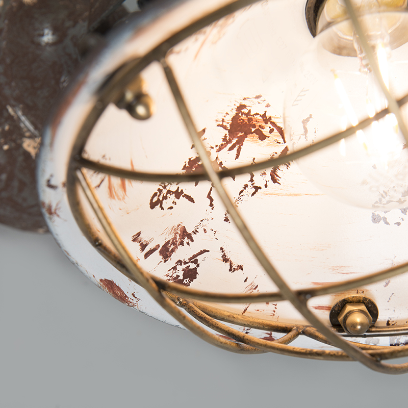 Lampada da parete e soffitto vintage marrone inclinabile - Barrack