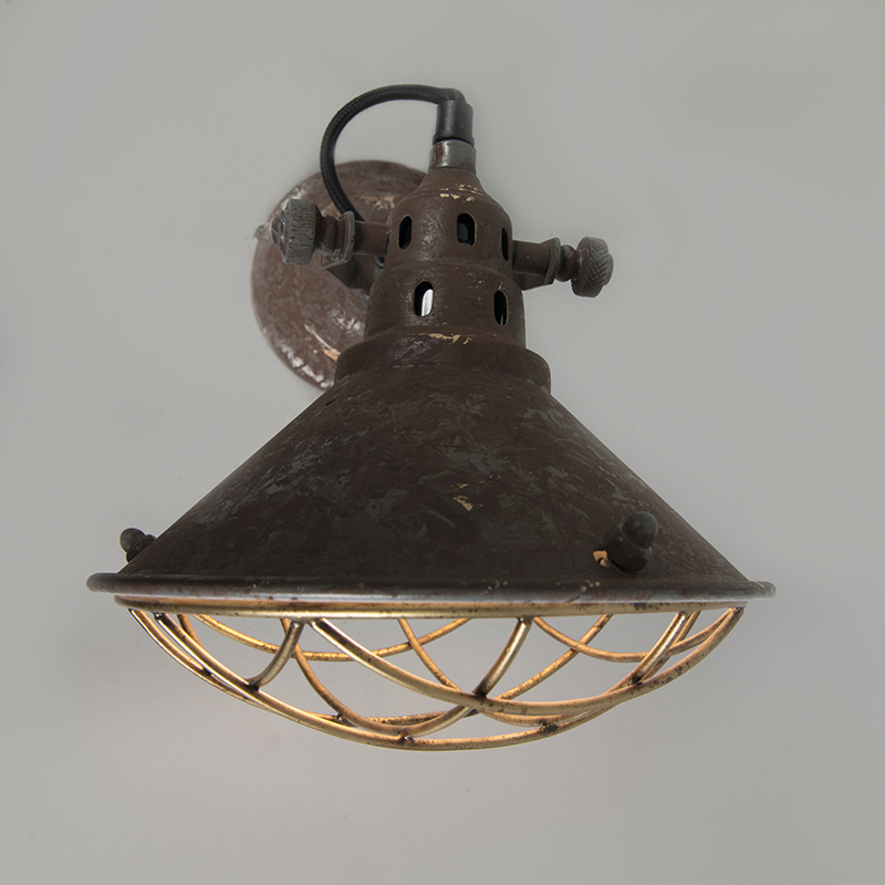 Lampada da parete e soffitto vintage marrone inclinabile - Barrack