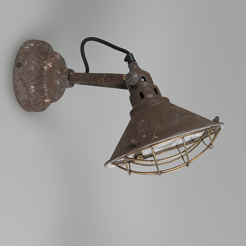 Lampada da parete e soffitto vintage marrone inclinabile - Barrack