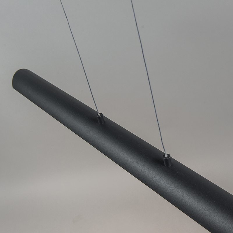 Hanging lamp black with golden interior incl. LED - Balo 4