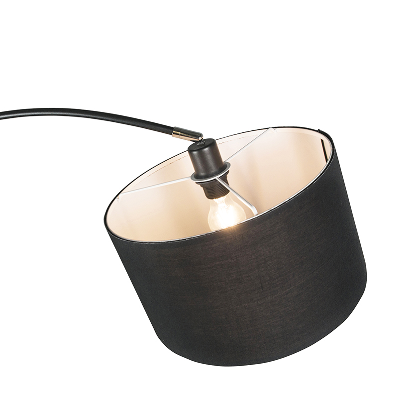 lampe à arc moderne noire - vinossa
