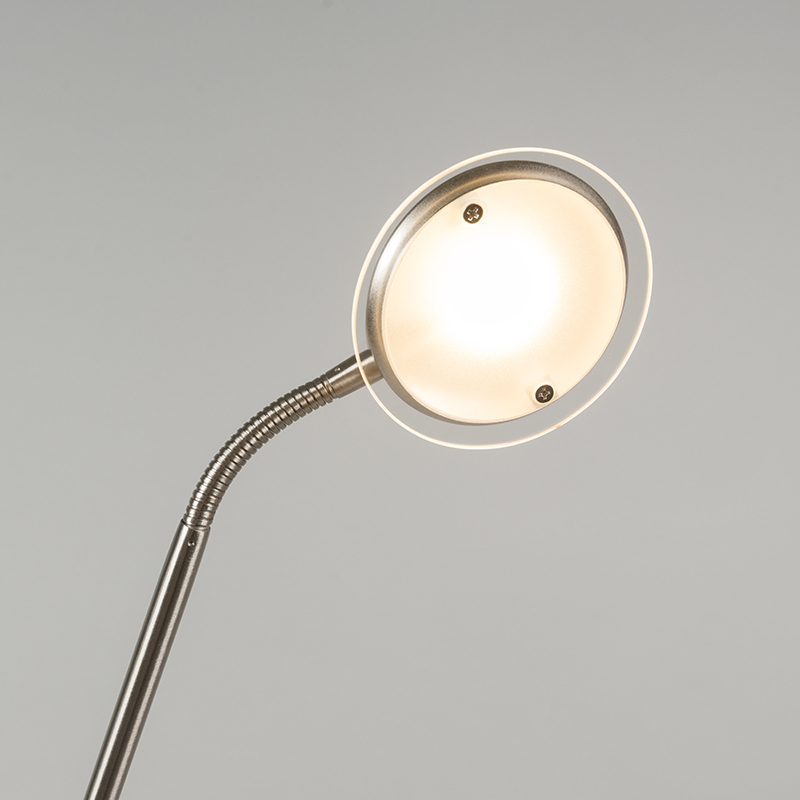 lampadaire moderne en acier avec led - eva