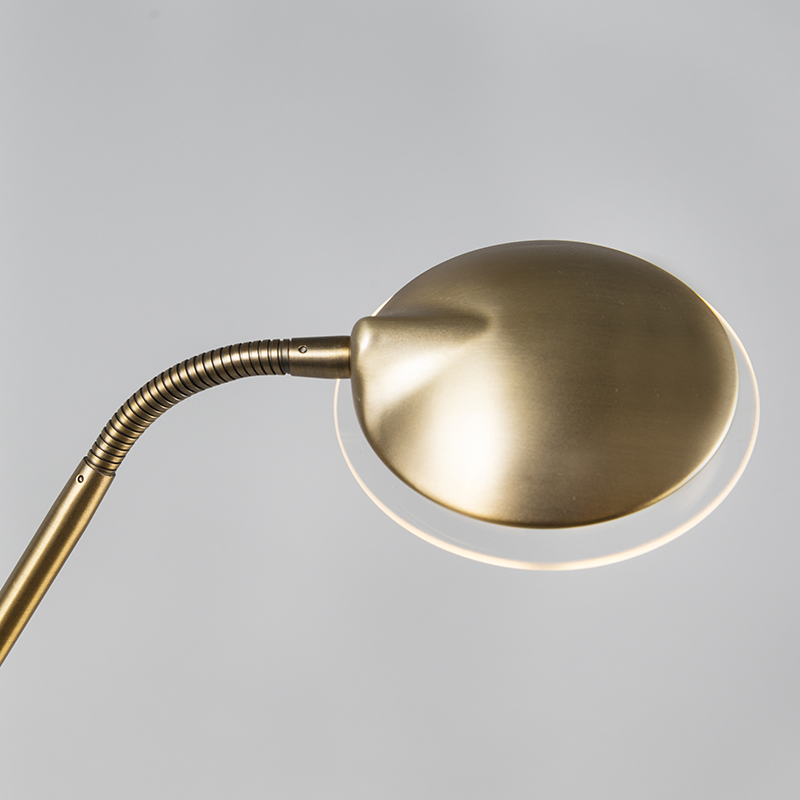 lampadaire moderne bronze avec led - eva