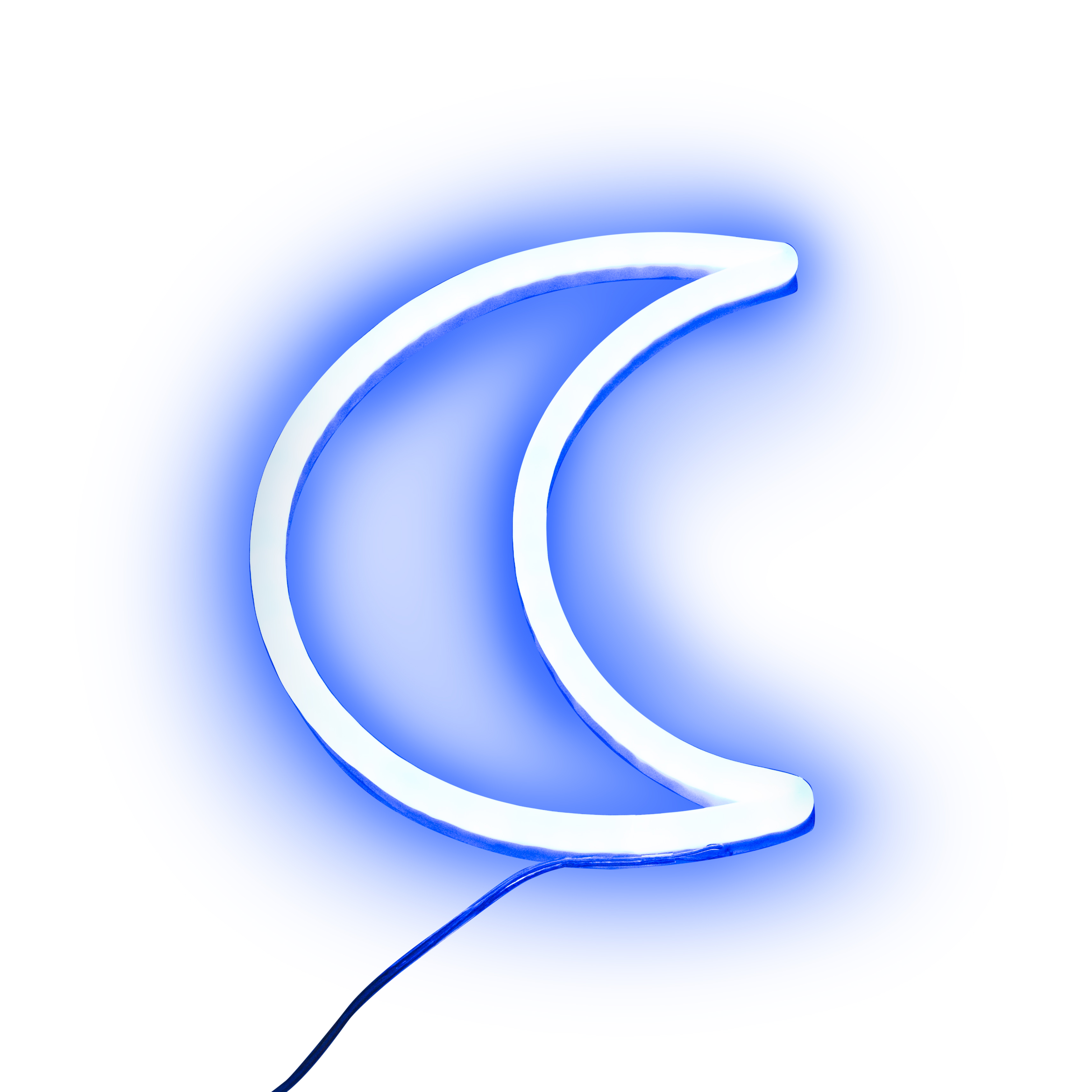 Wandlamp blauw met afstandsbediening incl. LED - Neon maan