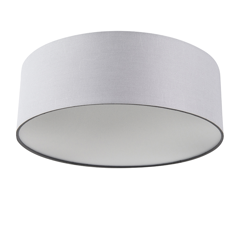 plafonnier gris 30 cm avec led - drum led