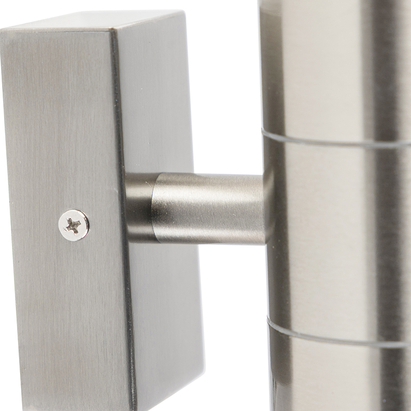 applique murale d'extérieur acier ip44 - duo