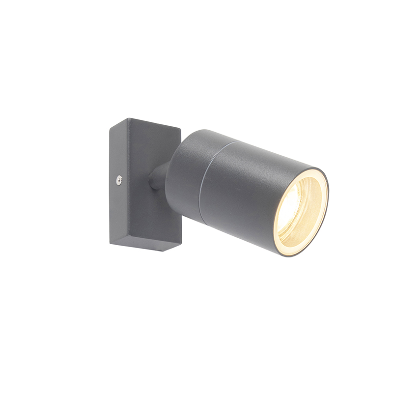 applique murale d'extérieur anthracite ip44 rotative et inclinable - solo