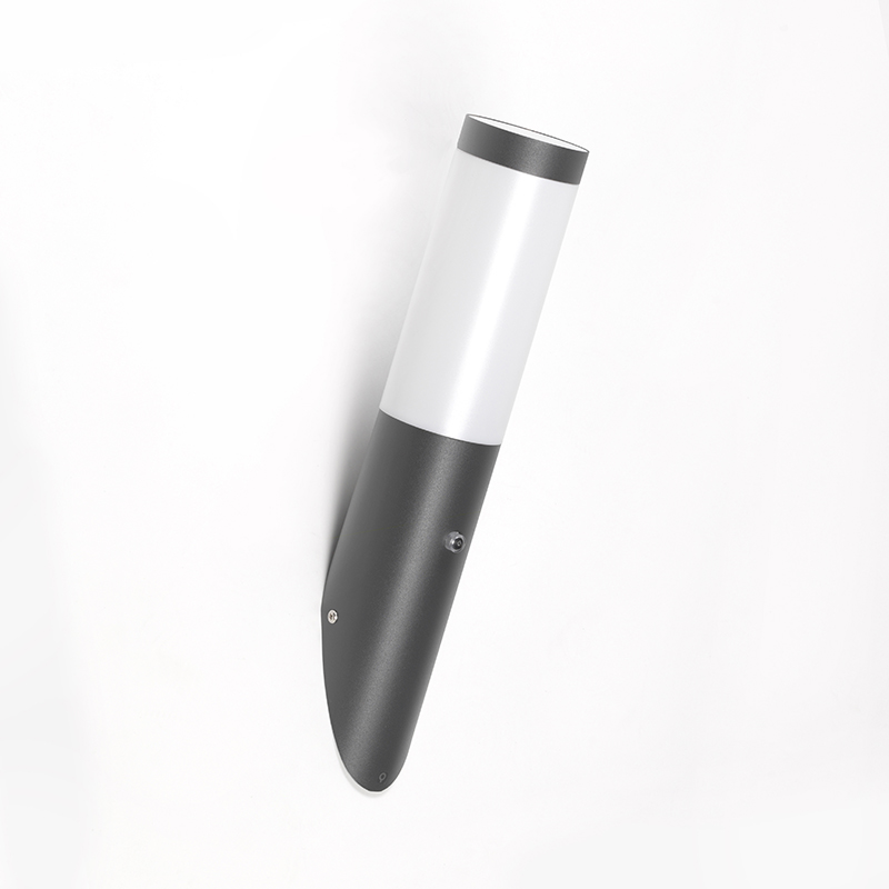 Lámpara de pared exterior moderna gris oscuro IP44 con sensor crepuscular - Rox