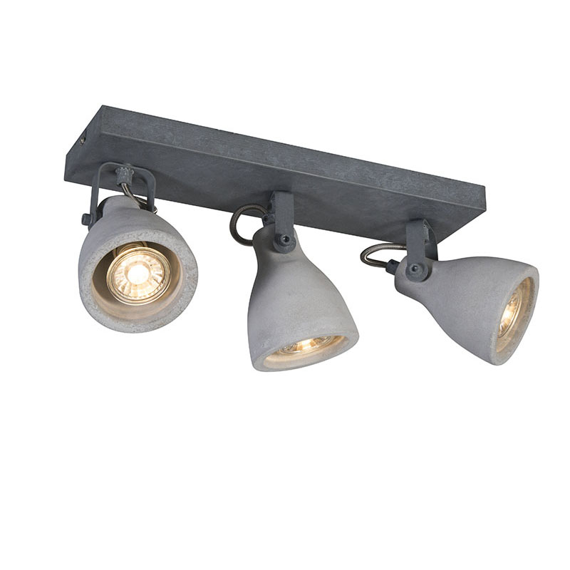 Priemyselné bodové svetlo sivý betón 3-svetlo - Creto