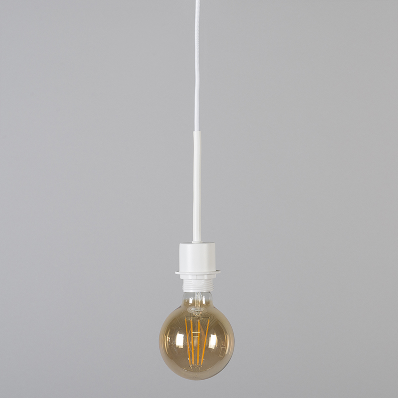Lámpara colgante moderna blanca con pantalla 45 cm negra - Combi 1