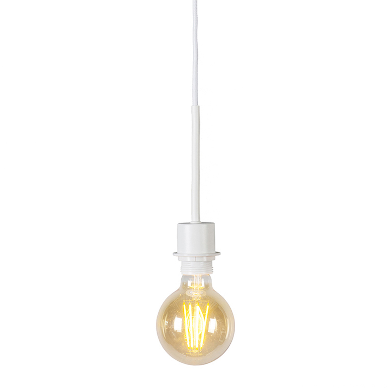 lampe à suspension design blanc avec abat-jour en cuivre 50 cm - combi 1