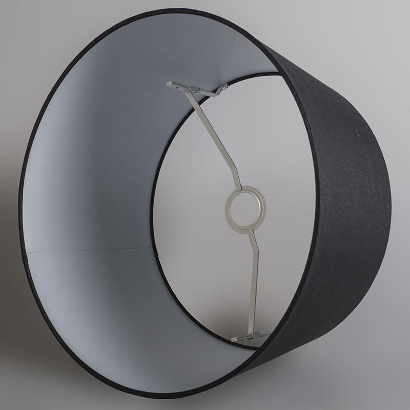 Modern Pendant Light White with Black Shade 45 cm - Pendel