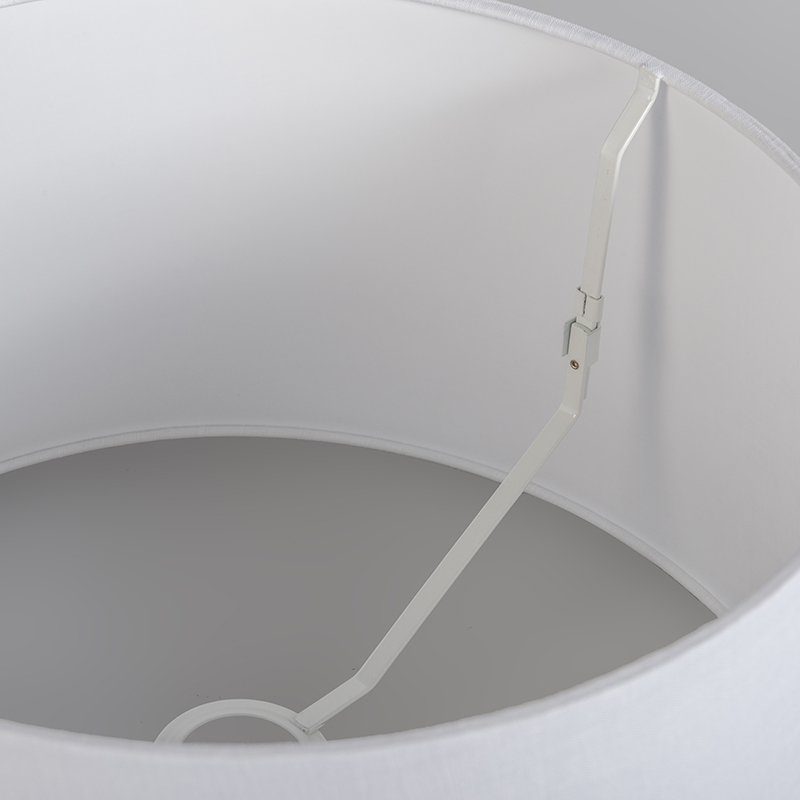 Modern Pendant Light White with Black Shade 45 cm - Pendel