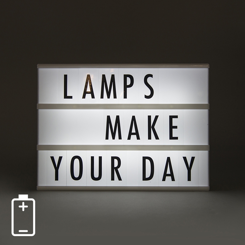 Wand- en tafellamp incl. LED - Lightbox A4