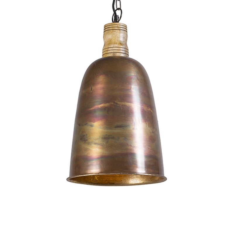 Vintage lampa wisząca miedziana ze złotem - Burn 1