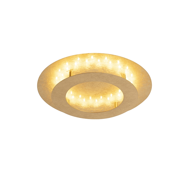 Art deco plafondlamp goud/messing 40 cm incl. LED - Belle