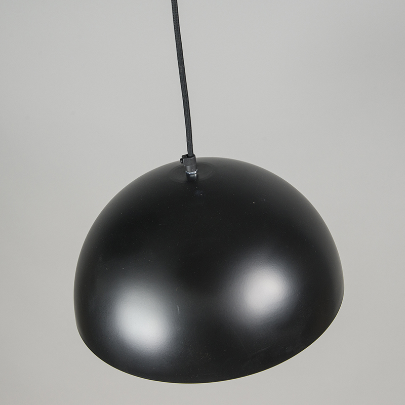 suspension industrielle noire avec or 35 cm - magna eco