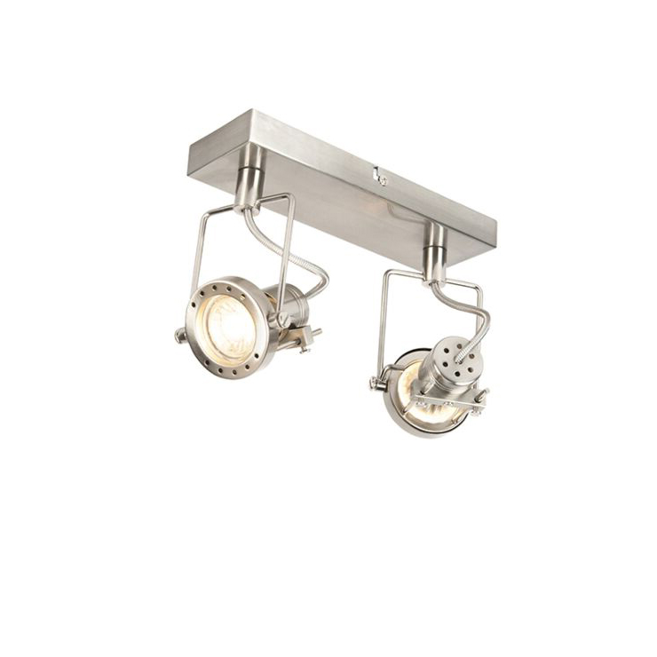 Priemyselné oceľové bodové svetlo 2-žiarovkové nastaviteľné - Suplux