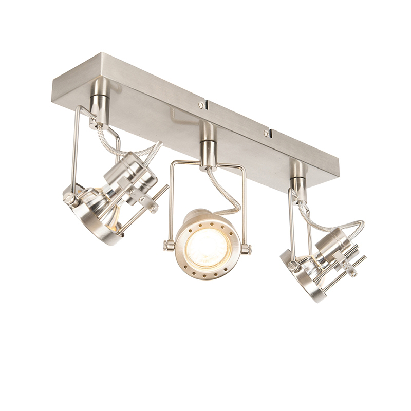 Priemyselné bodové svetlo oceľ 3-svetlo otočné a naklápacie - Suplux