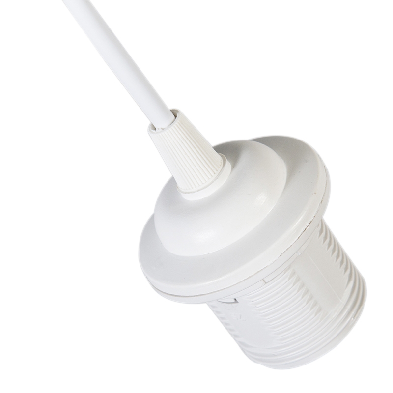 lampe suspendue country blanc - plume