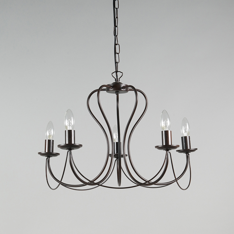 lustre classique brun rouille - como 5