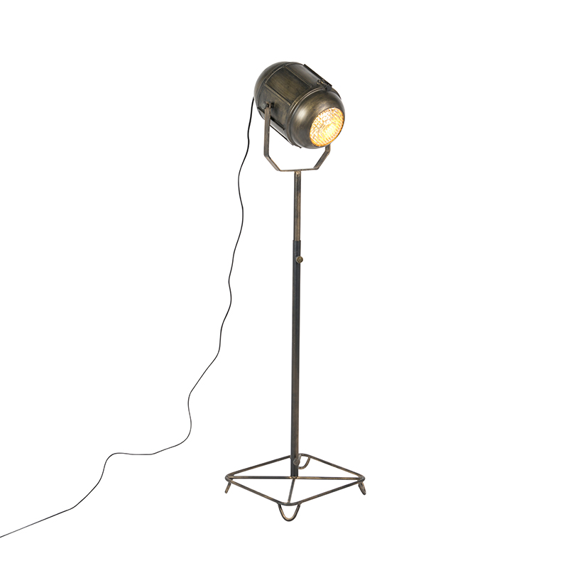 Industrial floor lamp bronze 140 cm Broca