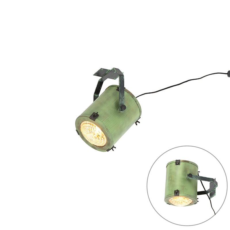 Bodové nástenné a stropné svietidlo vintage film zelené - Brooke