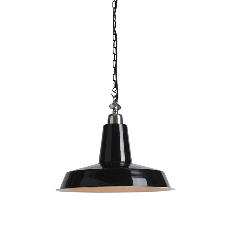 Set van 2 industriële hanglampen zwart - Warrior Set van 2 industriële hanglampen zwart - Warrior