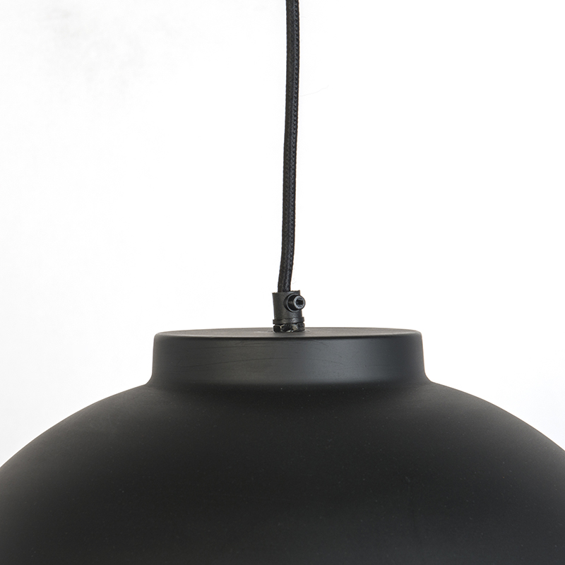 suspension noire avec intérieur laiton 40 cm - hoodi