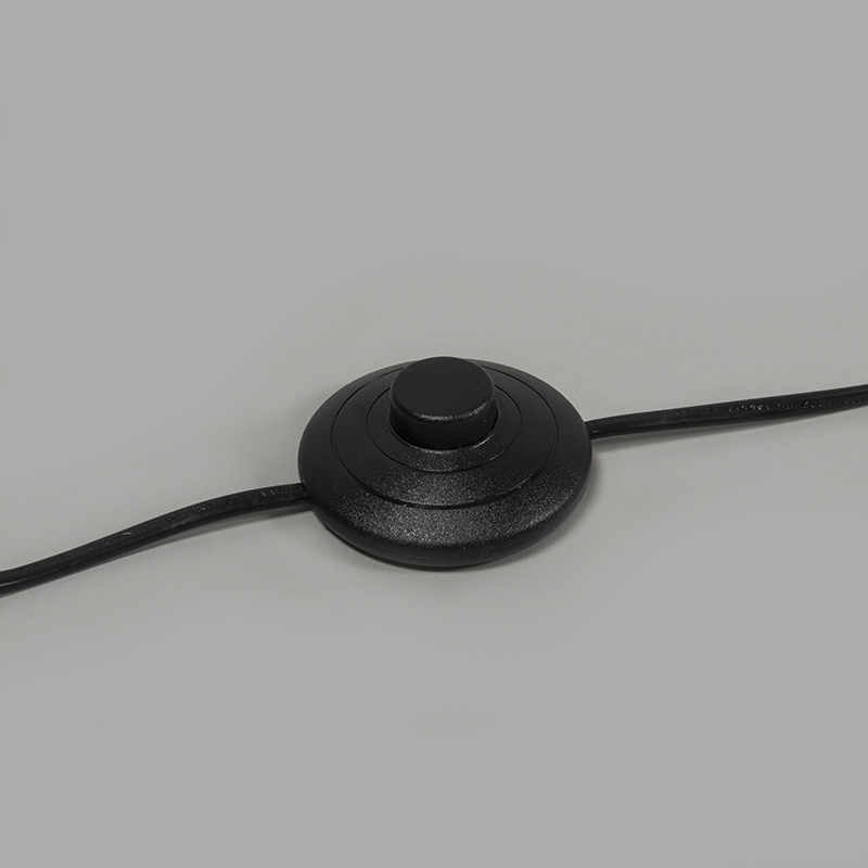 QAZQA Lampada Da Terra Kaso - Moderno - Tessuto,Acciaio,Marmo - Ottone/Bianco/Blu - Tondo Max. 1 X Watt 11 Lampada da terra in ottone paralume blu 50cm - KASO