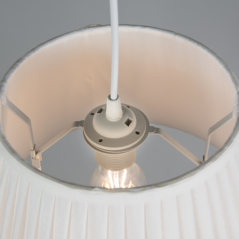 lampe à suspension rétro blanche 35 cm - plisse