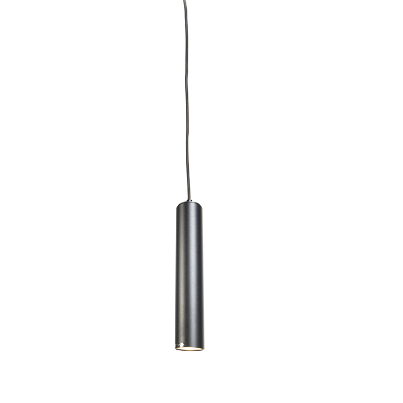 Zestaw 2 designerskich lamp wiszących czarny - Tuba mała