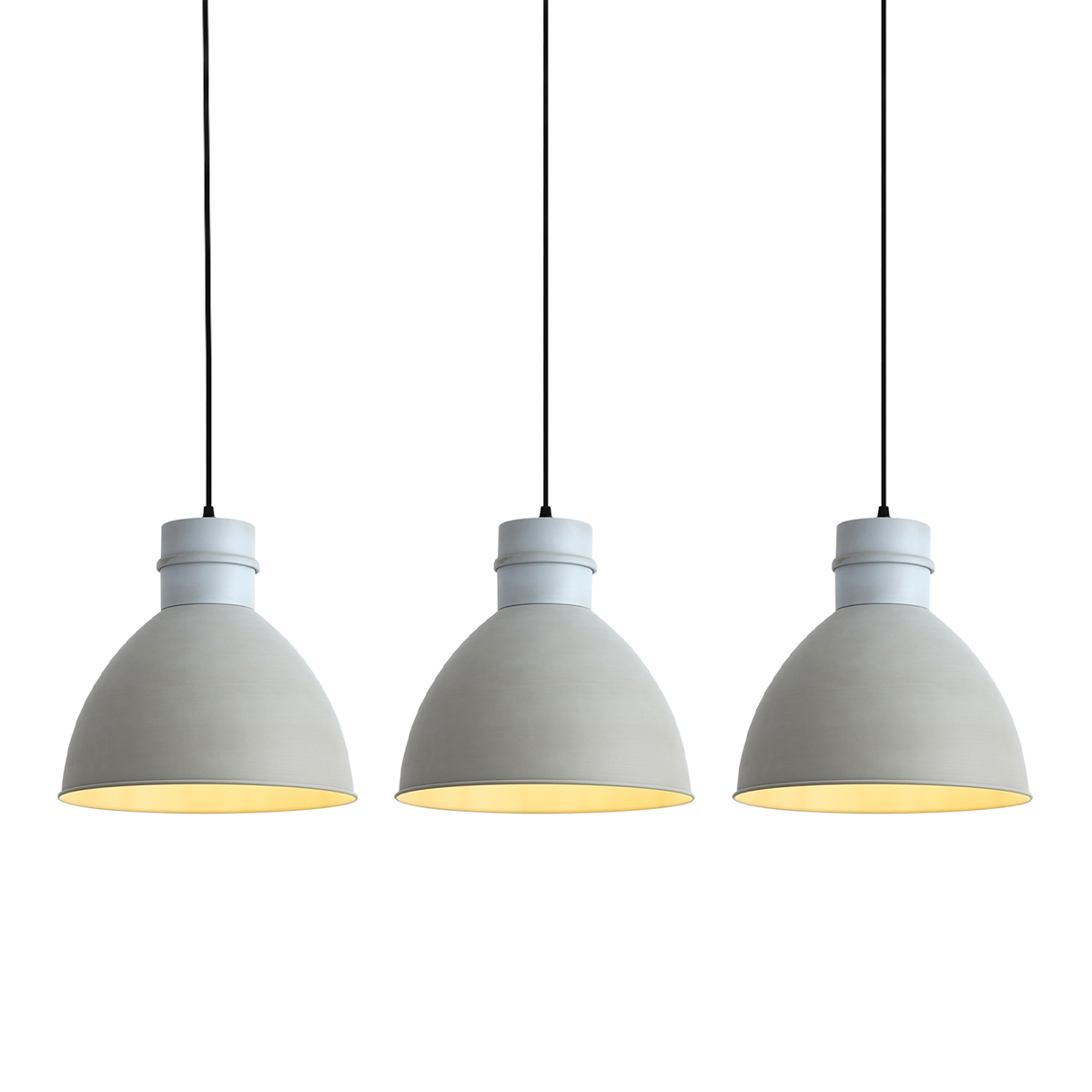 3 darabos rusztikus lógólámpa szett szürke - Dory