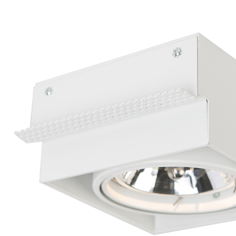 Recessed Spot White AR111 Swivel And Tilt Trimless - Oneon 8 Recessed spot white AR111 swivel and tilt trimless - Oneon