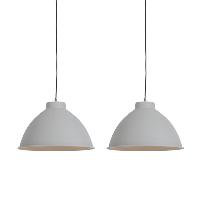 Image of Set di 2 lampade a sospensione scandinave grigio - ANTERIO 38 Basic