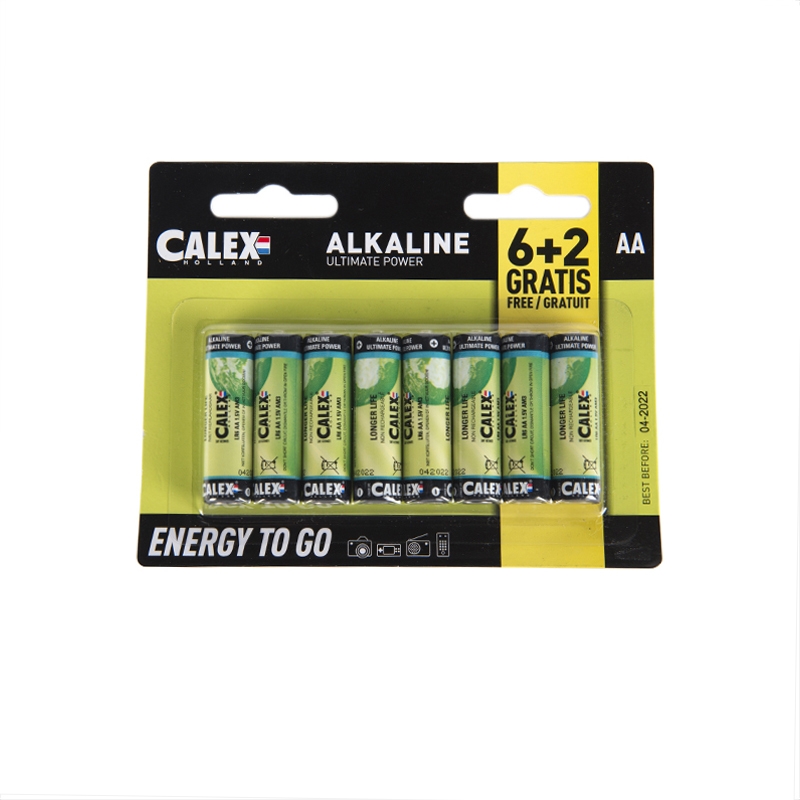 8-pack AA-batterier – Penlite Alkaline Longlife