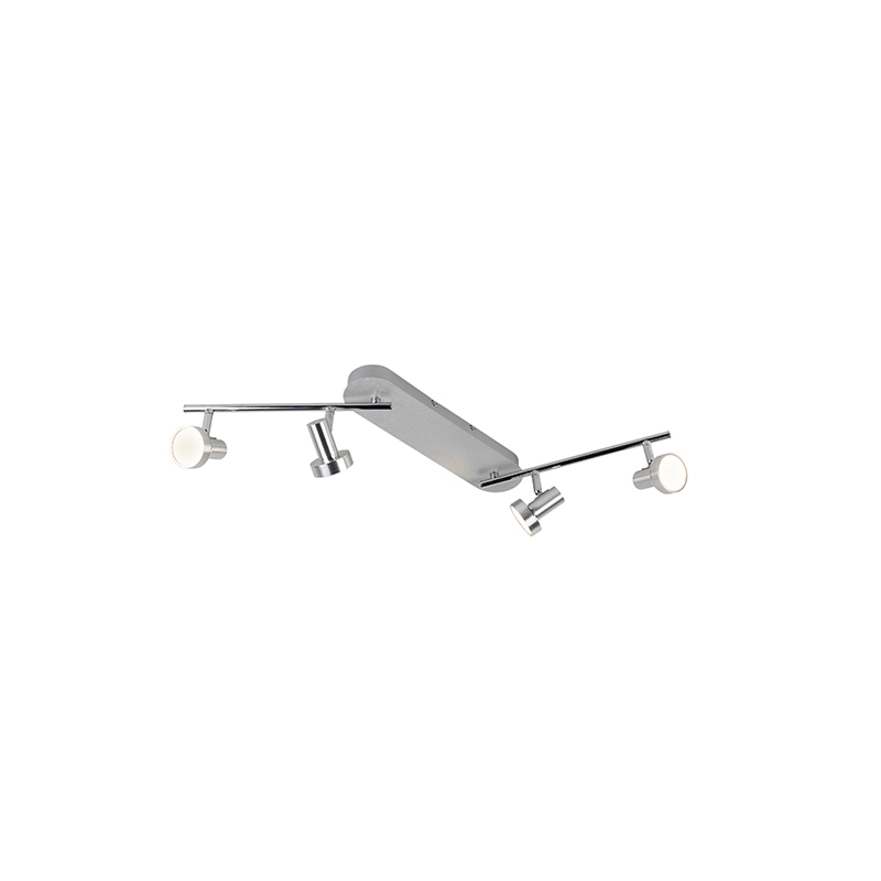 Moderne langwerpige spot geborsteld aluminium incl. LED - Cartney