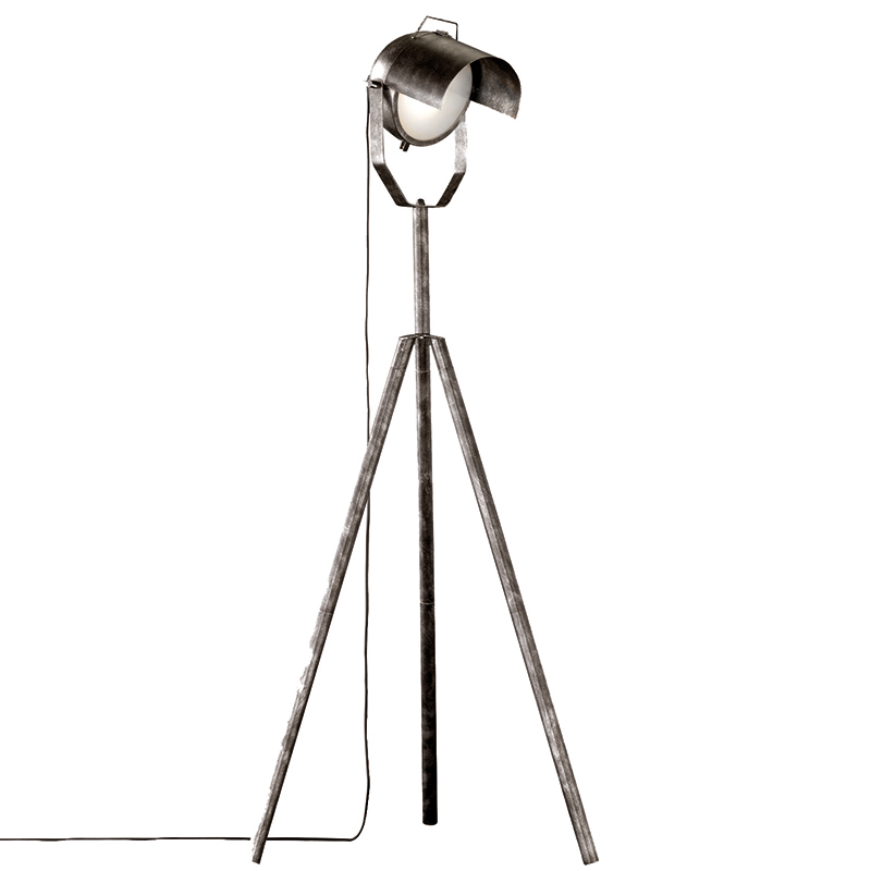 Industrile tripod vloerlamp zilver - Cinema