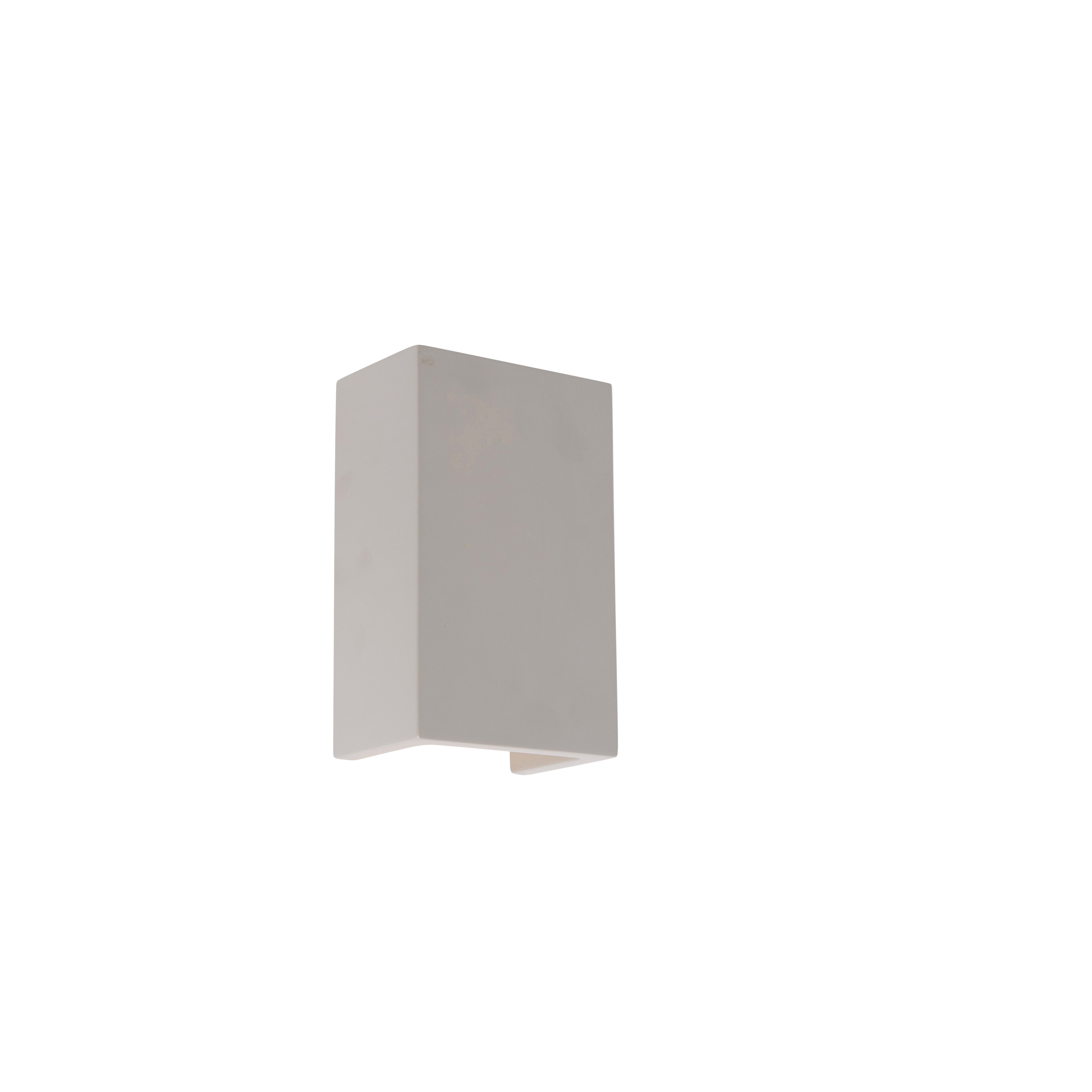 QAZQA Industriële wandlamp grijs beton rechthoek - Meaux