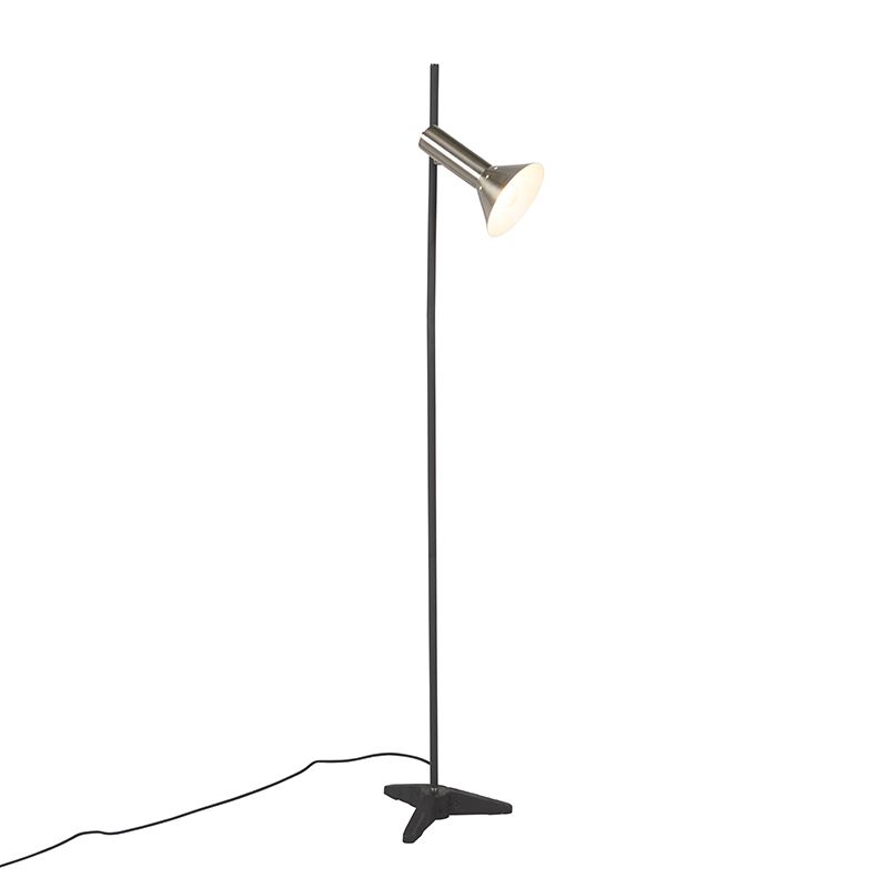 Moderne vloerlamp staal 1-lichts - Speaker