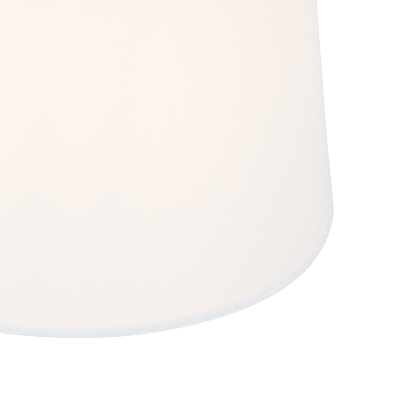 lampe de table classique en bronze avec abat-jour blanc - ashley