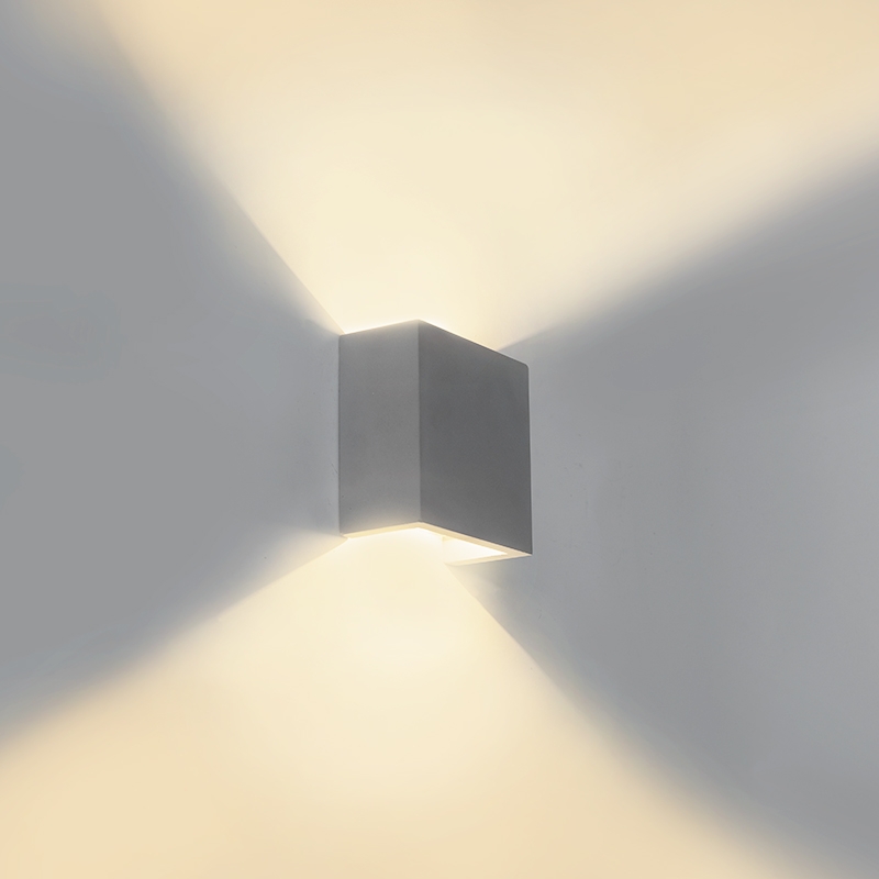 Industriële wandlamp grijs incl. LED - Caja