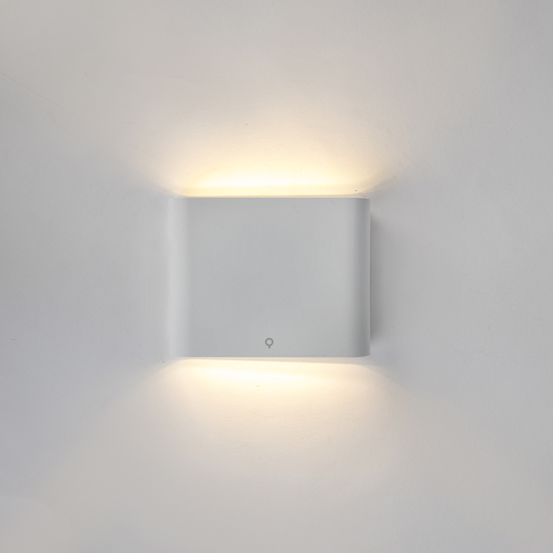 applique d'extérieur moderne blanche 11,5 cm avec led - batt