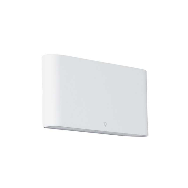 applique d'extérieur moderne blanche 17,5 cm avec led ip65 - batt