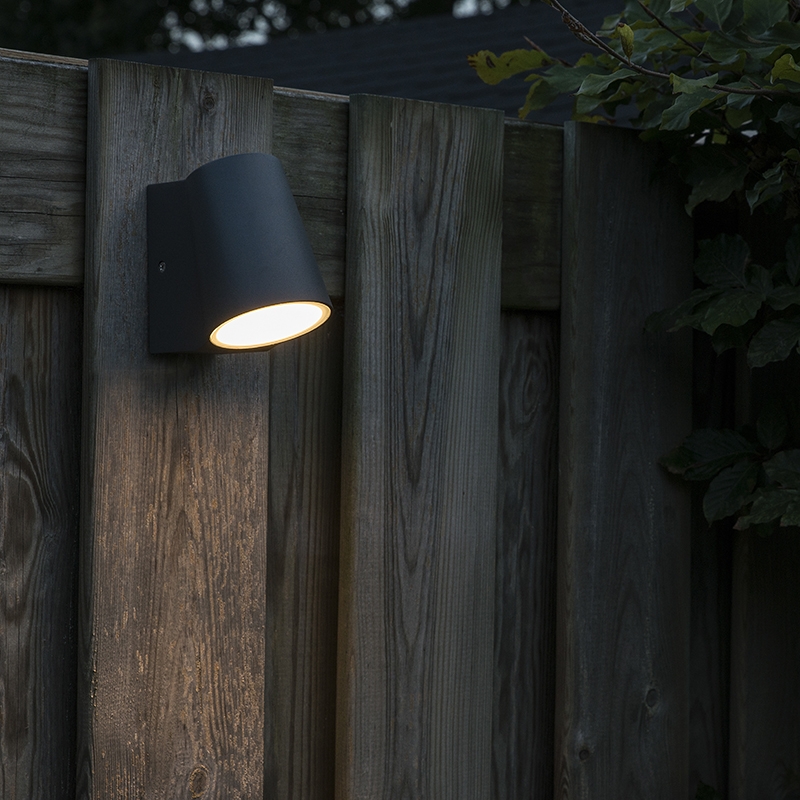 Lampada da parete moderna per esterni antracite con LED - Uma