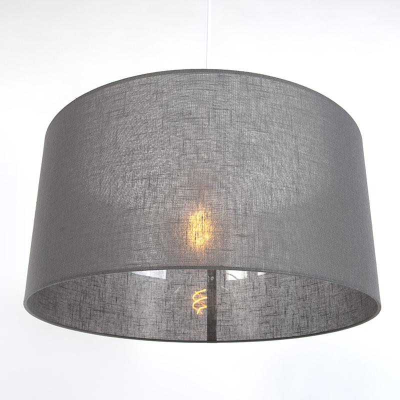 QAZQA Combi 1 - Suspension Avec Abat-Jour - 1 Lumière - 50 Cm - Noir