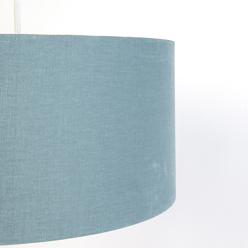 suspension blanche avec abat-jour bleu 50 cm - combi 1